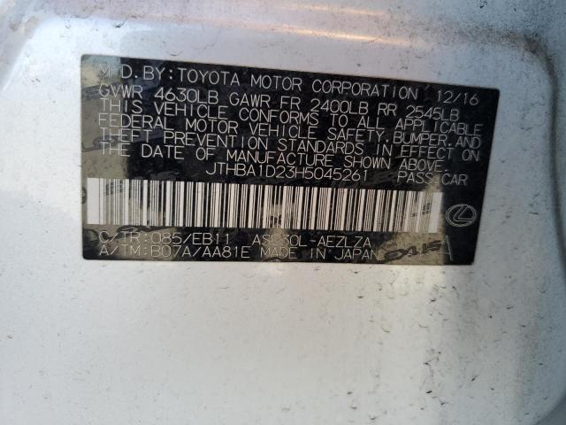 2017 LEXUS IS 200T - JTHBA1D23H5045261