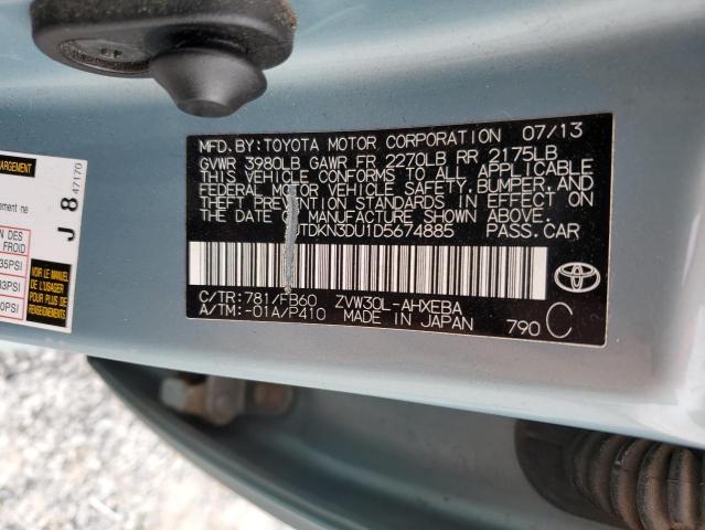 VIN JTDKN3DU1D5674885 2013 Toyota Prius no.13