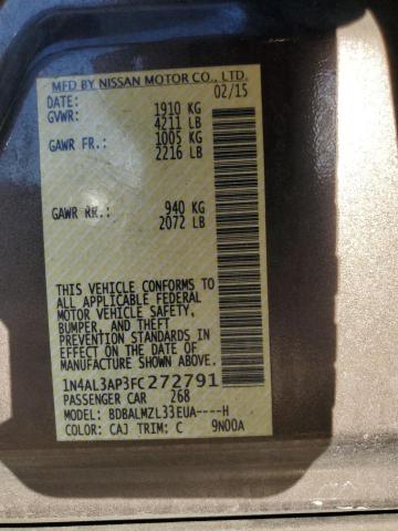 2015 NISSAN ALTIMA 2.5 - 1N4AL3AP3FC272791