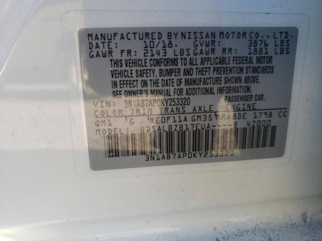 VIN 3N1AB7AP0KY253320 2019 Nissan Sentra, S no.13