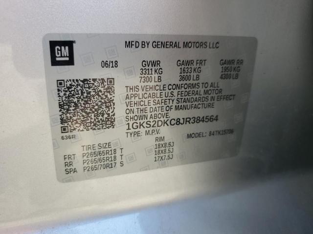 2018 GMC YUKON SLT 1GKS2DKC8JR384564