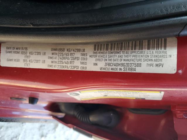 2016 FIAT 500L TREKK ZFBCFADH9GZ037588