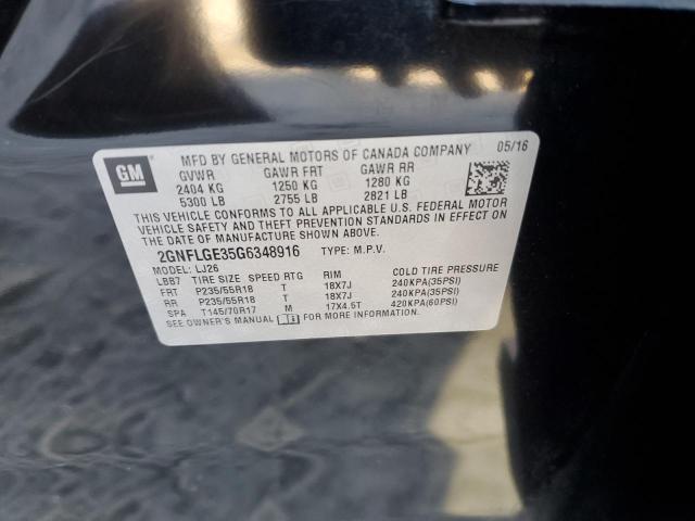 2016 CHEVROLET EQUINOX LT - 2GNFLGE35G6348916