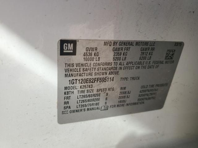 2015 GMC SIERRA K25 - 1GT120E82FF595114