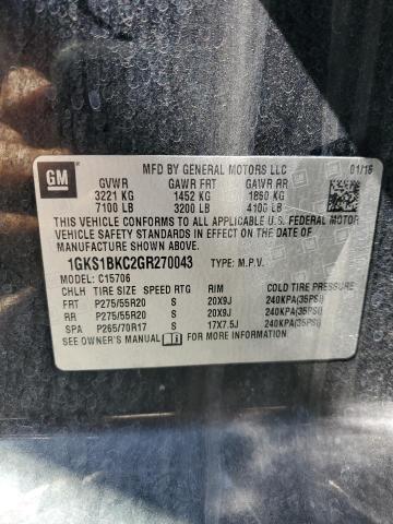 VIN 1GKS1BKC2GR270043 2016 GMC Yukon, Slt no.13