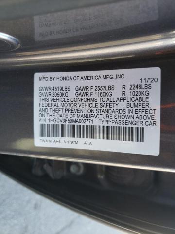 VIN 1HGCV3F59MA002771 2021 Honda Accord, Hybrid Exl no.13