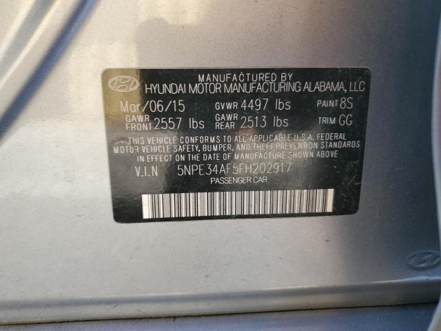 2015 HYUNDAI SONATA SPO - 5NPE34AF5FH202917