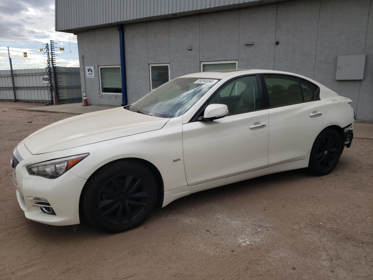 INFINITI Q50 PREMIU 2016 white  gas JN1EV7AP4GM304000 photo #1