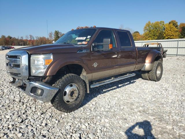 FORD F350 SUPER 2012 brown crew pic diesel 1FT8W3DT8CEC04401 photo #1