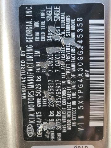 2016 KIA SORENTO LX - 5XYPG4A30GG145358