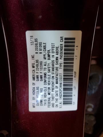 VIN 1HGCR2F34HA130077 2017 Honda Accord, LX no.13