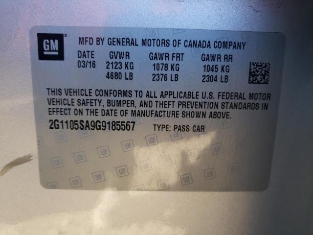 2016 CHEVROLET IMPALA LT - 2G1105SA9G9185567