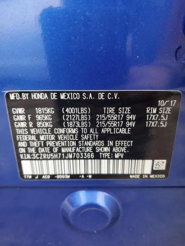 VIN 3CZRU5H71JM703366 2018 Honda HR-V, Exl no.14