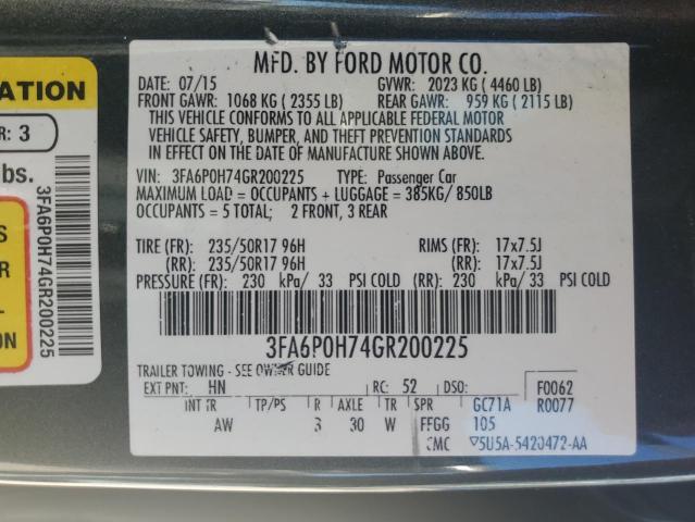 VIN 3FA6P0H74GR200225 2016 Ford Fusion, SE no.12