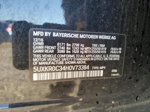 VIN 5UXKR0C34H0V73384 2017 BMW X5, Xdrive35I no.12