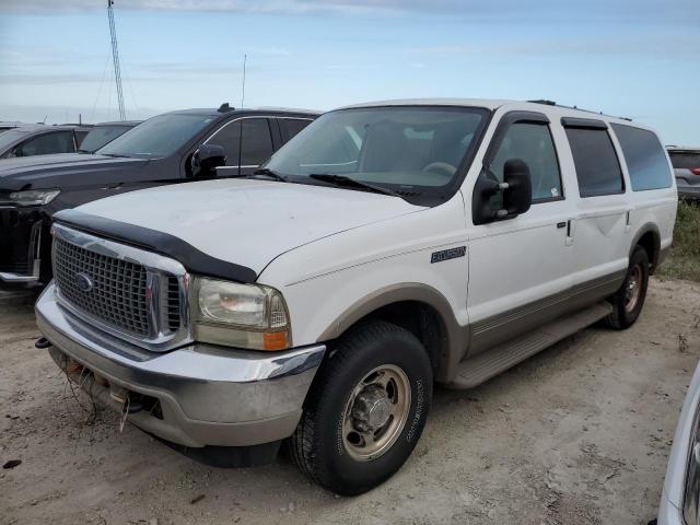 FORD EXCURSION 2001 white  gas 1FMNU42L31EA08652 photo #1