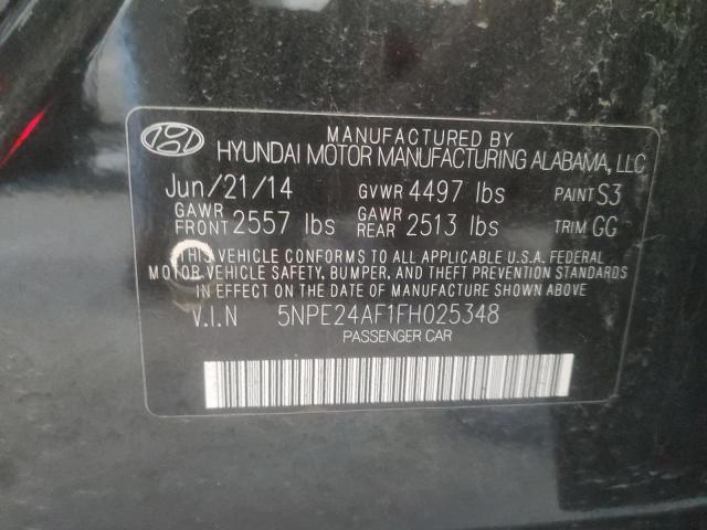 VIN 5NPE24AF1FH025348 2015 Hyundai Sonata, SE no.12