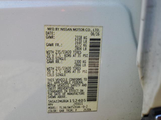 2016 NISSAN MURANO S - 5N1AZ2MG8GN152405