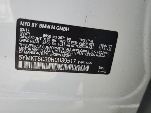 VIN 5YMKT6C30H0U39517 2017 BMW X5, M no.13