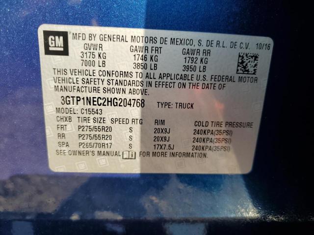 2017 GMC SIERRA C15 - 3GTP1NEC2HG204768
