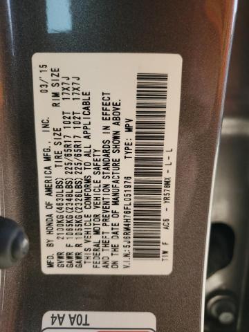 2015 HONDA CR-V EXL - 5J6RM4H76FL051976
