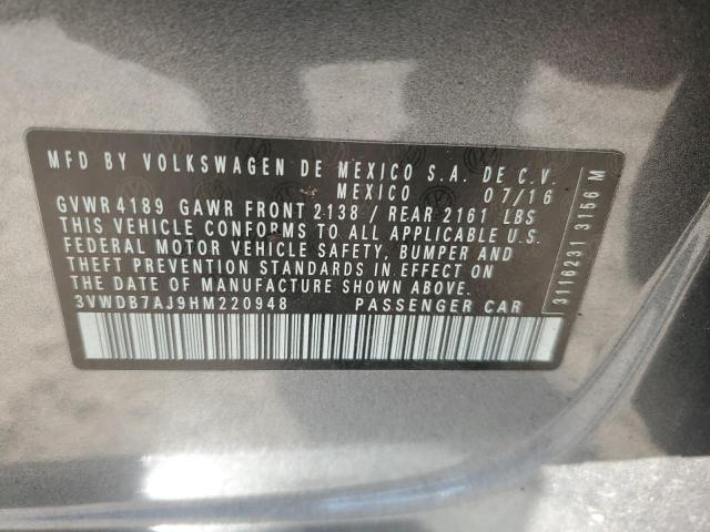 2017 VOLKSWAGEN JETTA SE - 3VWDB7AJ9HM220948