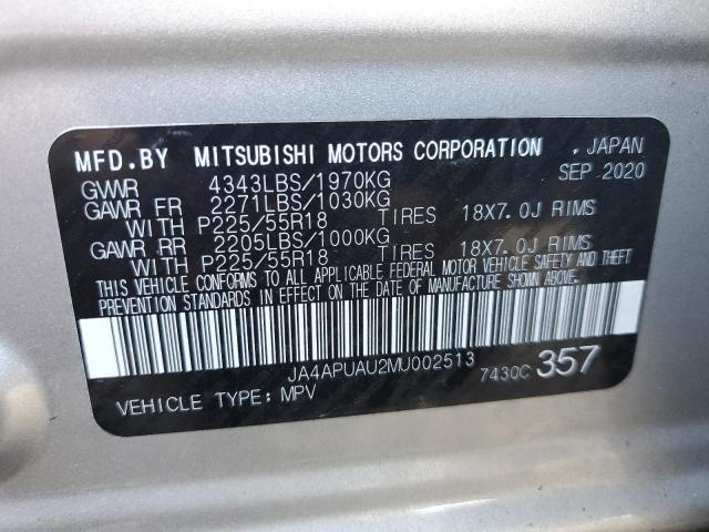 VIN JA4APUAU2MU002513 2021 MITSUBISHI OUTLANDER no.13