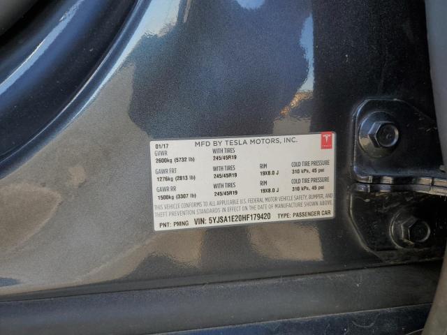 2017 TESLA MODEL S - 5YJSA1E20HF179420