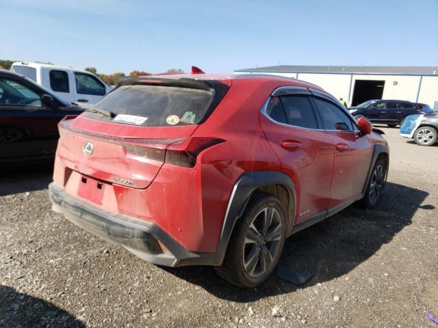 LEXUS UX 250H 2020 red  hybrid engine JTHP9JBH8L2036460 photo #4