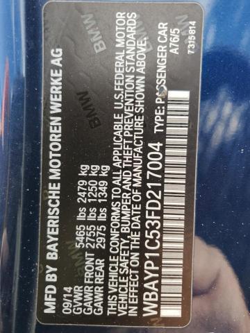 2015 BMW 650 XI WBAYP1C53FD217004
