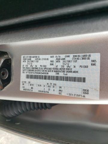 2016 FORD F150 SUPER - 1FTEW1CF9GKD45536