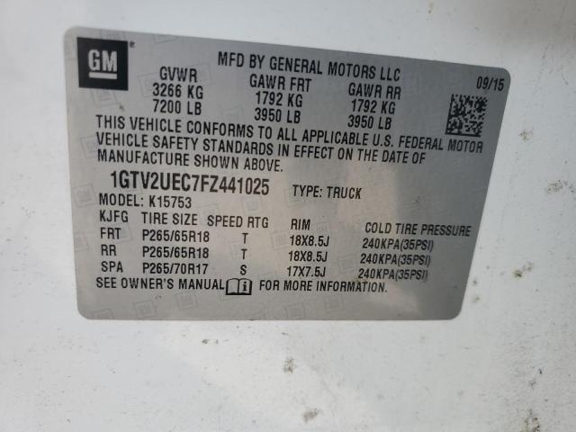 VIN 1GTV2UEC7FZ441025 2015 GMC SIERRA no.12