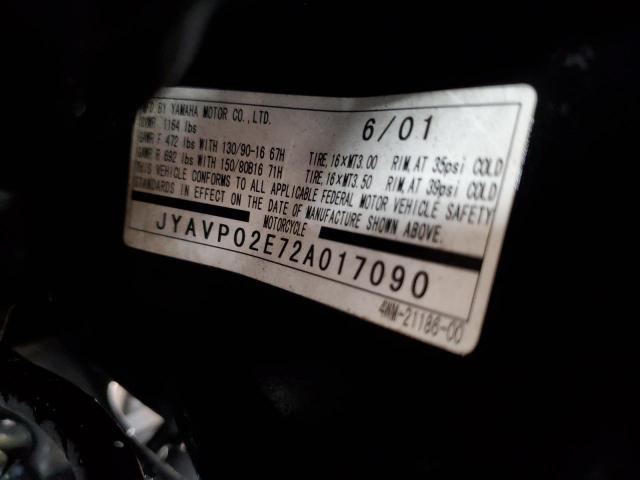 2002 YAMAHA XV1600 AS JYAVP02E72A017090
