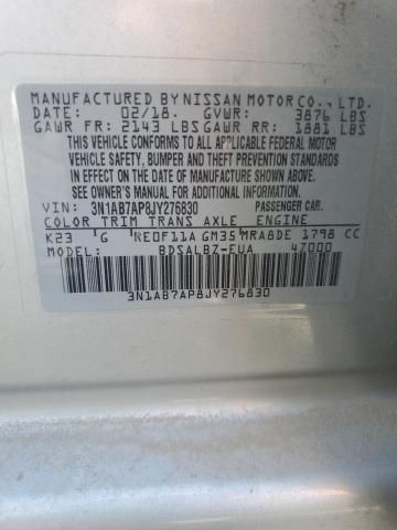 2018 NISSAN SENTRA S - 3N1AB7AP8JY276830