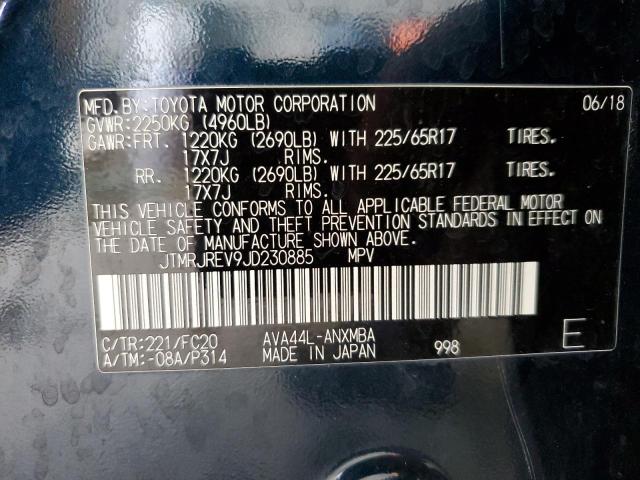 VIN JTMRJREV9JD230885 2018 Toyota RAV4, LE no.13