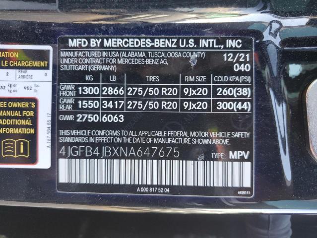 VIN 4JGFB4JBXNA647675 2022 MERCEDES-BENZ GLE-CLASS no.13