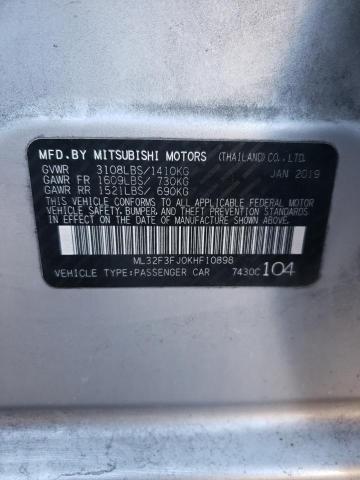 2019 MITSUBISHI MIRAGE G4 - ML32F3FJ0KHF10898