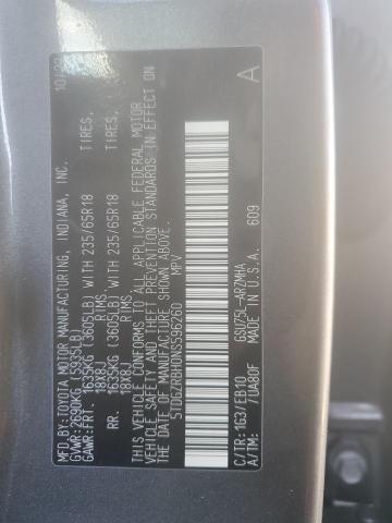 2022 TOYOTA HIGHLANDER - 5TDGZRBH0NS596260