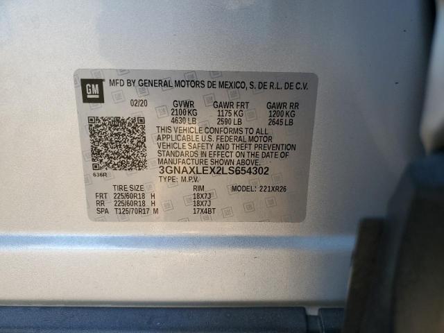 2020 CHEVROLET EQUINOX LT - 3GNAXLEX2LS654302