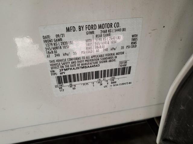 2021 FORD EDGE SEL - 2FMPK4J97MBA44543