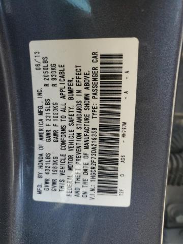 VIN 1HGCR2F73DA219359 2013 Honda Accord, EX no.12