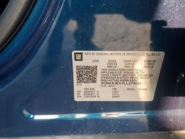 2020 CHEVROLET EQUINOX LT - 3GNAXJEV7LL274983