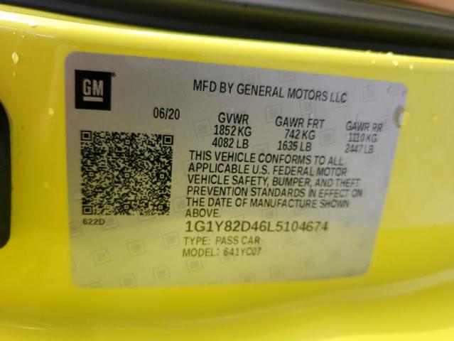2020 CHEVROLET CORVETTE S - 1G1Y82D46L5104674