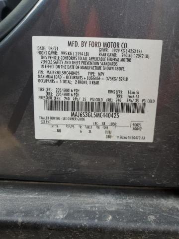 2021 FORD ECOSPORT S - MAJ6S3GL5MC440425
