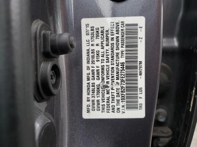 2015 HONDA CIVIC SE 19XFB2F73FE275446