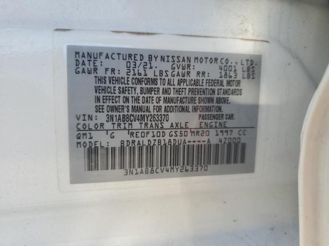 2021 NISSAN SENTRA SV - 3N1AB8CV4MY263370