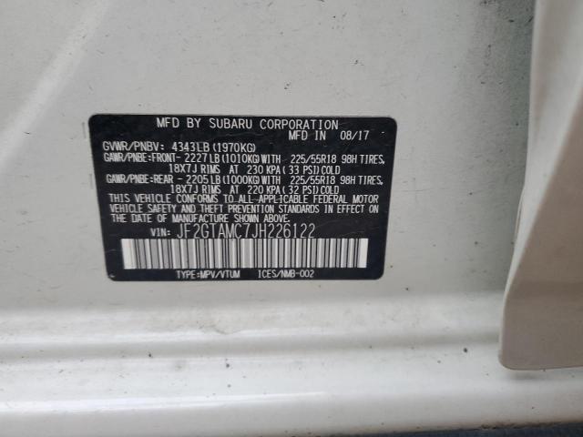 2018 SUBARU CROSSTREK - JF2GTAMC7JH226122