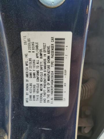 VIN 1HGCR2F54GA036054 2016 Honda Accord, Sport no.12