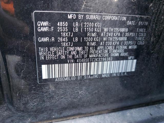 2019 SUBARU OUTBACK TO - 4S4BSETC2K3296383