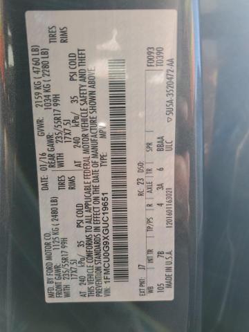 2016 FORD ESCAPE SE - 1FMCU0G9XGUC19651